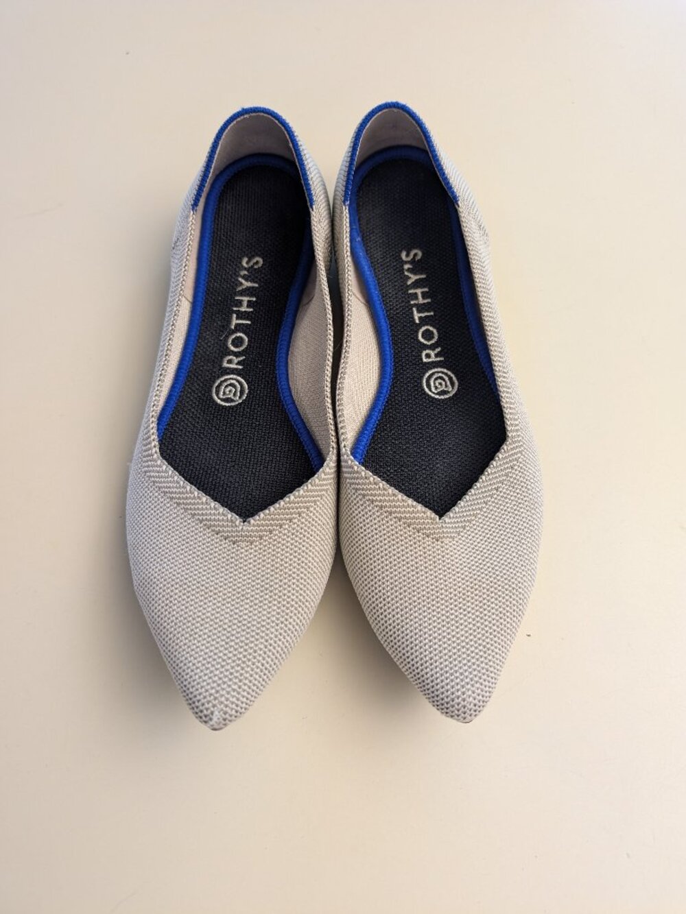 Rothy's Women's The Point II Flats in Tan. Size 9.